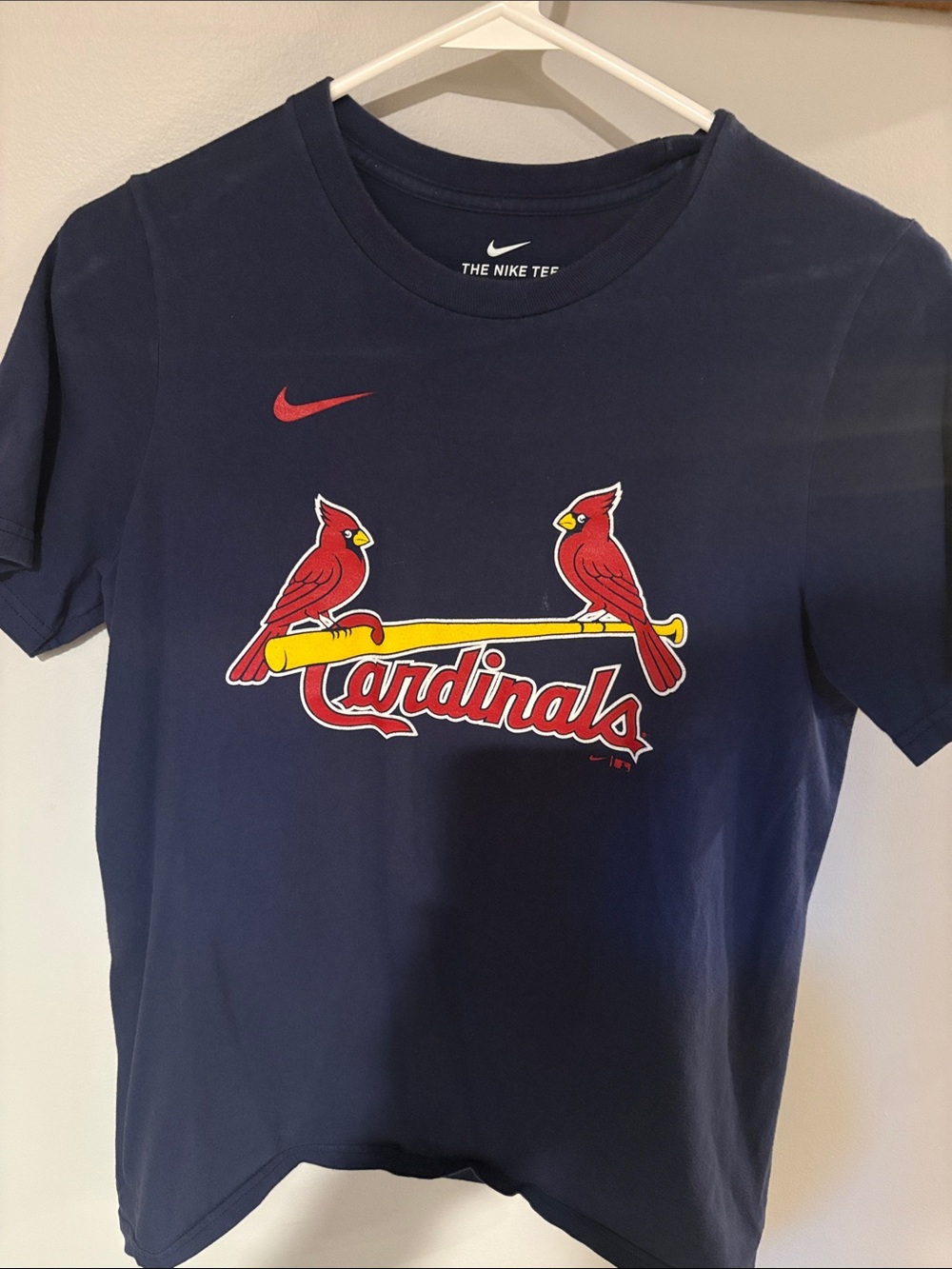 Nike Navy Cardinals Graphic Tee with Red & Yellow Logo